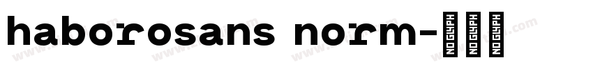 haborosans norm字体转换